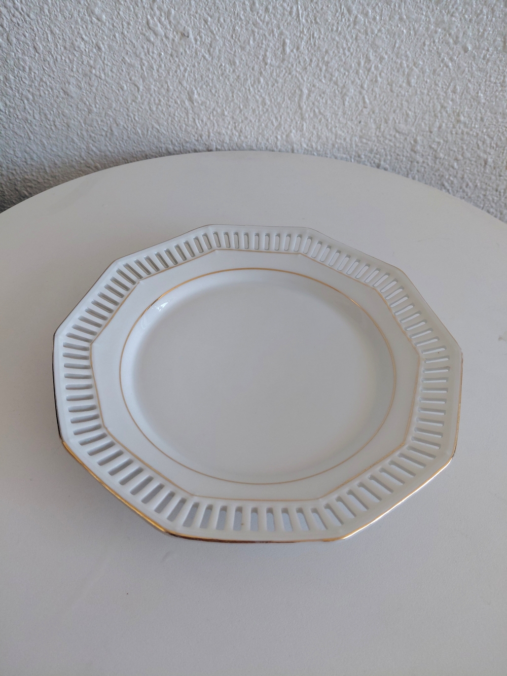 VIintage Pierced Reticulated White Porcelain Plate Germany ?